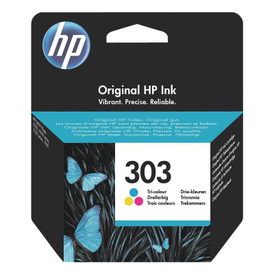 Originálny atrament HP T6N01AE (303), farebný, 165 strán