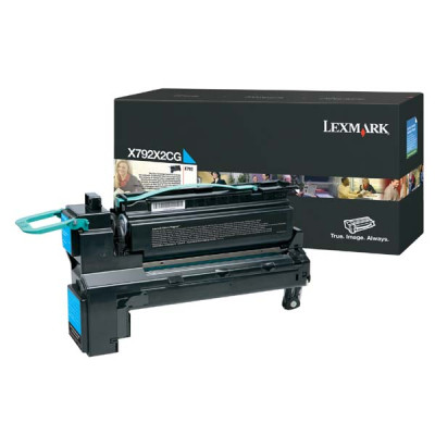Originálny toner Lexmark X792X2CG, azúrový, 20000 strán