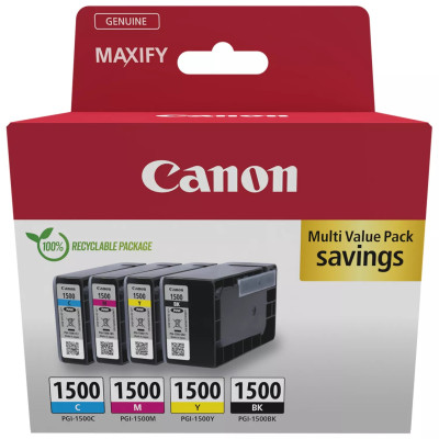 Originálny atrament Canon PGI-1500CMYK (9218B005), CMYK, 400/300 strán, 4-pack