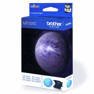 Originálny atrament Brother LC-1220C, azúrový, 300 strán
