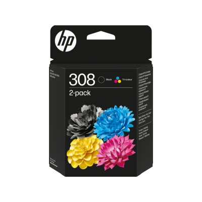 Originálny atrament HP 6L6S6UE (308), čierny/farebný, 2-pack
