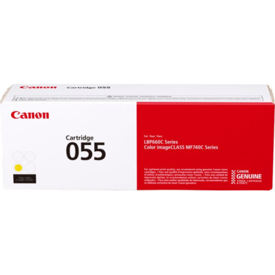 Originálny toner Canon 055Y (3013C002), žltý, 2100 strán