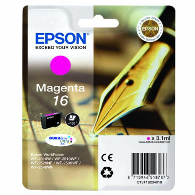 Originálny atrament Epson T1623 (C13T16234010), purpurový, 3,1 ml