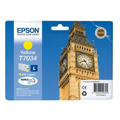 Originálny atrament Epson T7034 (C13T70344010), žltý, 800 strán