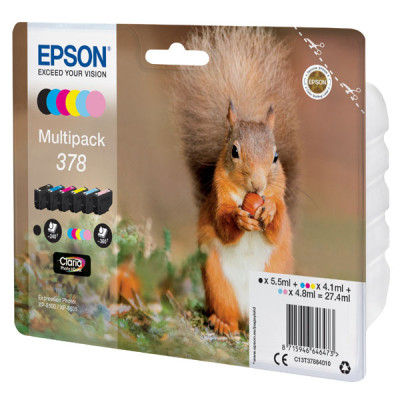 Originálny atrament Epson T3788 (C13T37884010, 378), CMYK/LC/LM