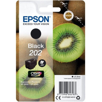 Originálny atrament Epson T02E1 (13T02E14010, 202), čierny, 6,9 ml