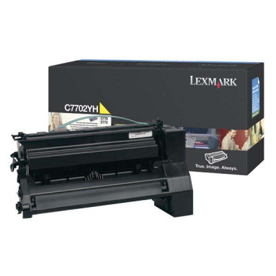 Originálny toner Lexmark C7702YH, žltý, 10000 strán