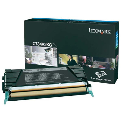 Originálny toner Lexmark C734A2KG, čierny, 8000 strán