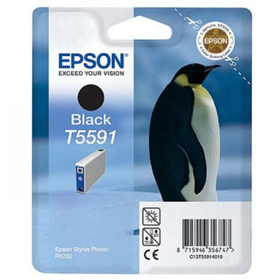 Originálny atrament Epson T5591 (C13T55914010), čierny, 13 ml