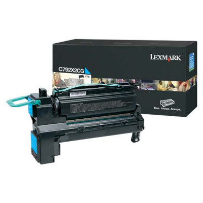 Originálny toner Lexmark C792X2CG, azúrový, 20000 strán