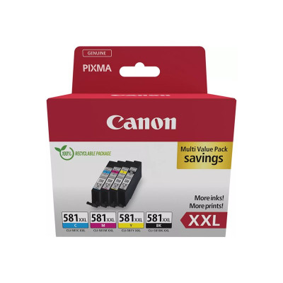 Originálny atrament Canon CLI-581XXL (1998C007, 1998C006), CMYK, 4 x 11,7 ml, 4-pack