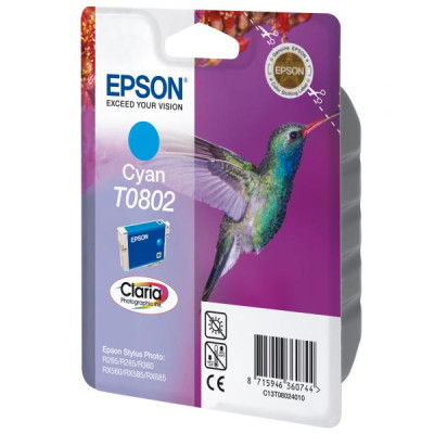 Originálny atrament Epson T0802 (C13T08024011), azúrový, 7,4 ml