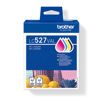 Originálny atrament Brother LC-527VAL, CMYK, 1300/900 strán, 4-pack