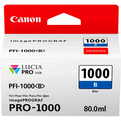 Originálny atrament Canon PFI-1000B (0555C001), modrý, 4875 strán (80 ml)