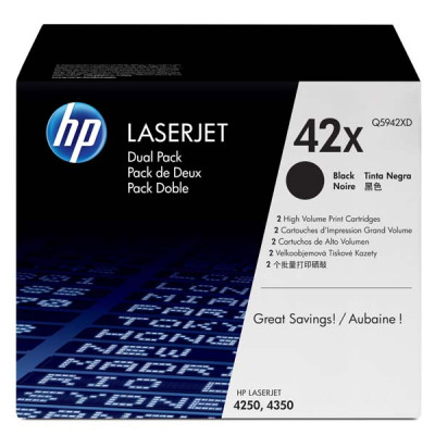 Originálny toner HP Q5942XD (42X), čierny, 2 × 20000 strán, 2-pack