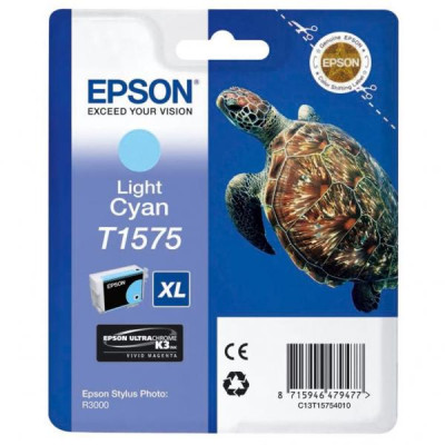 Originálny atrament Epson T1575 (C13T15754010), svetlo azúrový, 25,9 ml