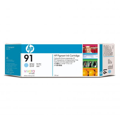 Originálny atrament HP C9470A (91), svetlo azúrový, 775 ml