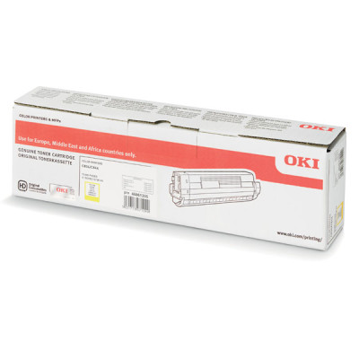 Originálny toner Oki C834 (46861305), žltý, 10000 strán