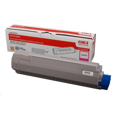Originálny toner Oki C810 (44059106), purpurový, 8000 strán