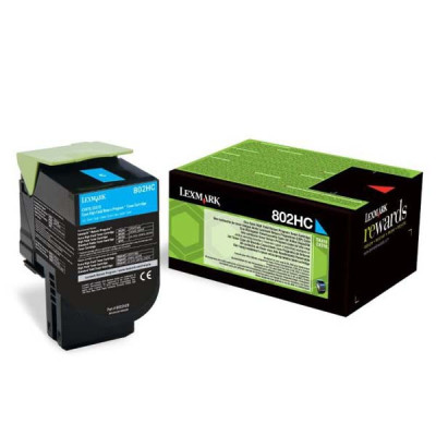 Originálny toner Lexmark 80C2HC0 (80C2HCE, 80C0H20), azúrový, 3000 strán