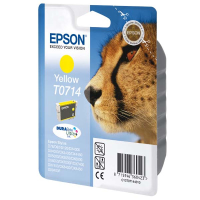 Originálny atrament Epson T0714 (C13T07144012), žltý, 405 strán (5,5 ml)