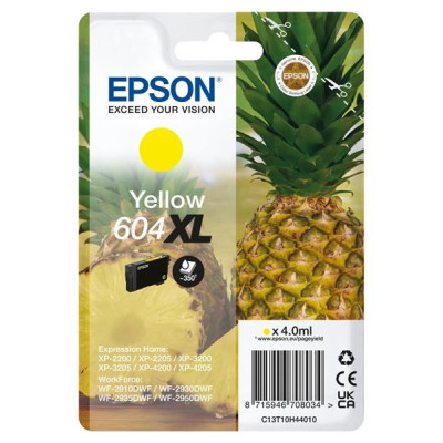 Originálny atrament Epson T10H4 (C13T10H44010, 604XL), žltý, 350 strán (4 ml), XL
