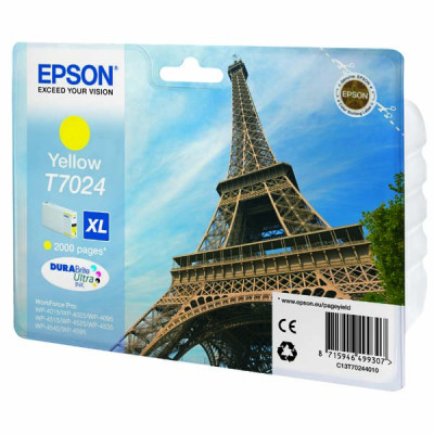 Originálny atrament Epson T7024 (C13T70244010), žltý, 2000 strán