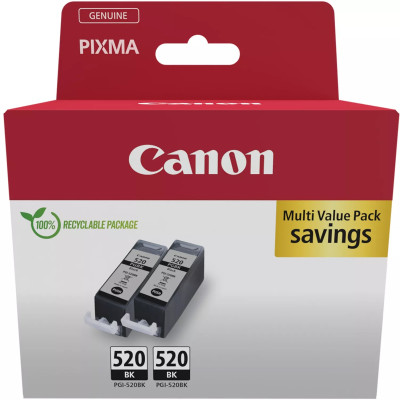 Originálny atrament Canon PGI-520Bk (2932B009, 2932B019), čierny, 2 × 19 ml, 2-pack