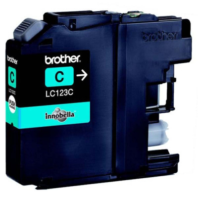 Originálny atrament Brother LC-123C, azúrový, 600 strán