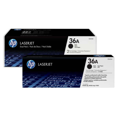 Originálny toner HP CB436AD (36A), čierny, 2 × 2000 strán, 2-pack