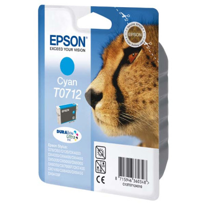 Originálny atrament Epson T0712 (C13T07124012), azúrový, 375 strán (5,5 ml)