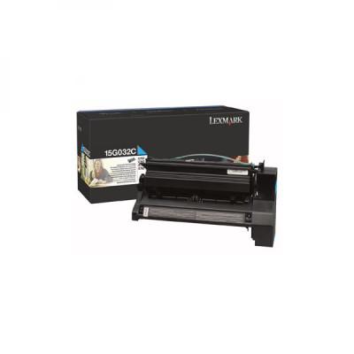 Originálny toner Lexmark 15G032C, azúrový, 15000 strán