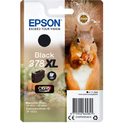 Originálny atrament Epson T3791 (C13T37914010, 378XL), čierny, 11,2 ml, XL