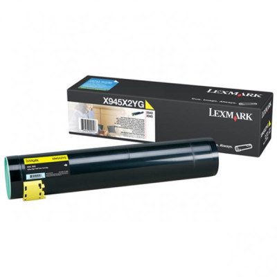 Originálny toner Lexmark X945X2Y, žltý, 22000 strán