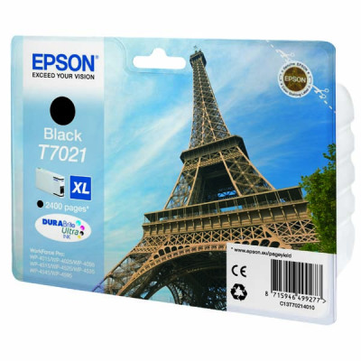 Originálny atrament Epson T7021 (C13T70214010), čierny, 2400 strán