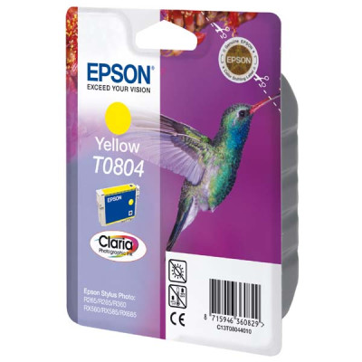 Originálny atrament Epson T0804 (C13T08044011), žltý, 7,4 ml