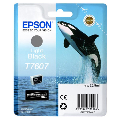 Originálny atrament Epson T7607 (C13T76074010), svetlo čierny, 25,9 ml