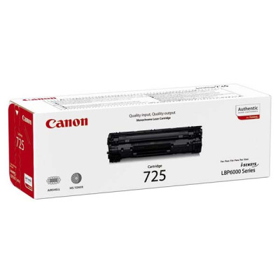 Originálny toner Canon CRG-725Bk (3484B002), čierny, 1600 strán