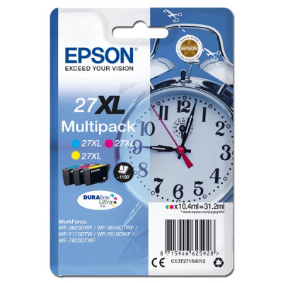 Originálny atrament Epson T2715XL (C13T27154012, 27XL), CMY, 3 × 10,4 m, 3-pack