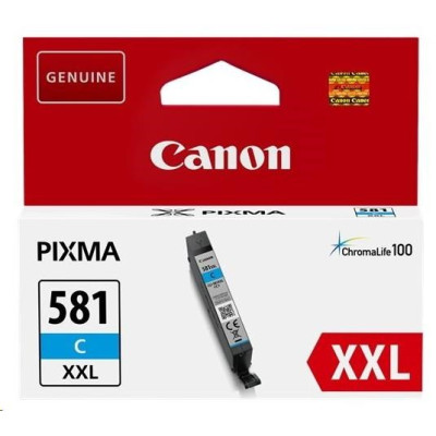 Originálny atrament Canon CLI-581XXL C (1995C001), azúrový, 11.7 ml, XXL
