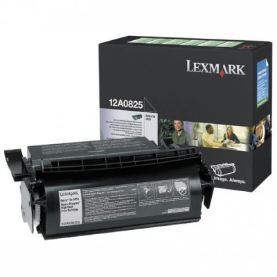 Originálny toner Lexmark 12A0825, čierny, 23000 strán