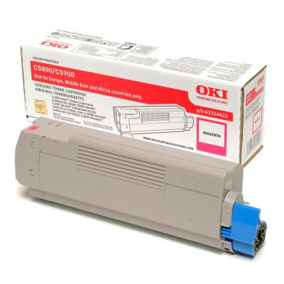 Originálny toner Oki C5800 (43324422), purpurový, 5000 strán
