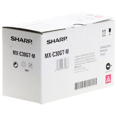 Originálny toner Sharp MX-C30GTM, purpurový, 6000 strán