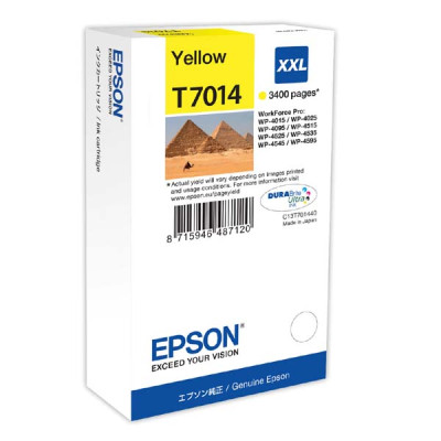 Originálny atrament Epson T7014 (C13T70144010), žltý, 3400 strán
