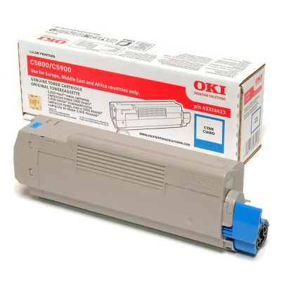 Originálny toner Oki C5800 (43324423), azúrový, 5000 strán