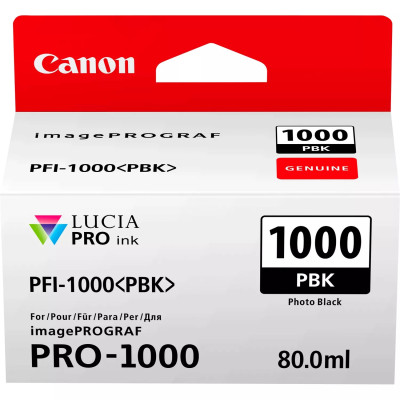 Originálny atrament Canon PFI-1000PBk (0546C001), photo čierny, 2205 strán (80 ml)