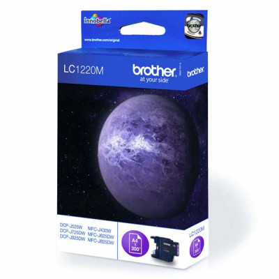 Originálny atrament Brother LC-1220M, purpurový, 300 strán