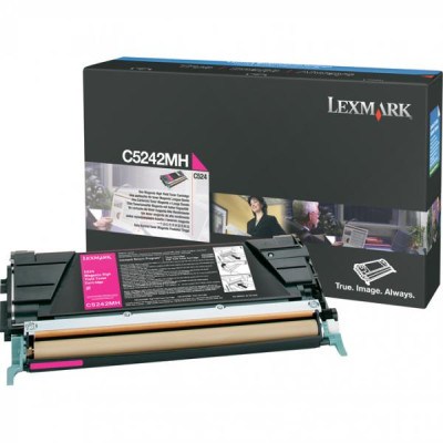 Originálny toner Lexmark C5242MH, purpurový, 5000 strán