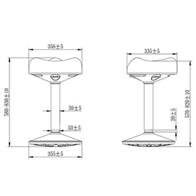 Powerton ERGO BALANC kancelárska ergonomická stolička, sivá
