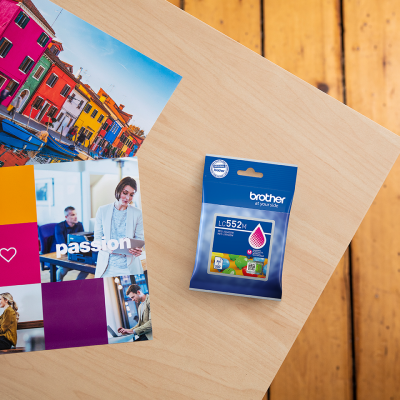 Brother LC-552M, originálny atrament, purpurový